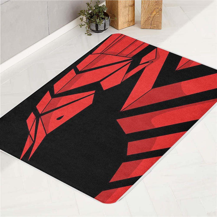 redbull pattern shape red bath rugs