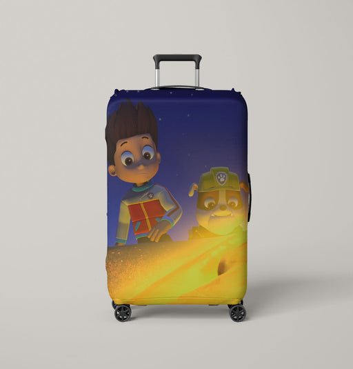 ryder and rubble paw patrol find a treasure Luggage Covers | Suitcase