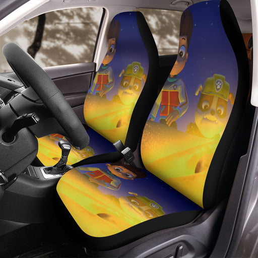 ryder and rubble paw patrol find a treasure Car Seat Covers