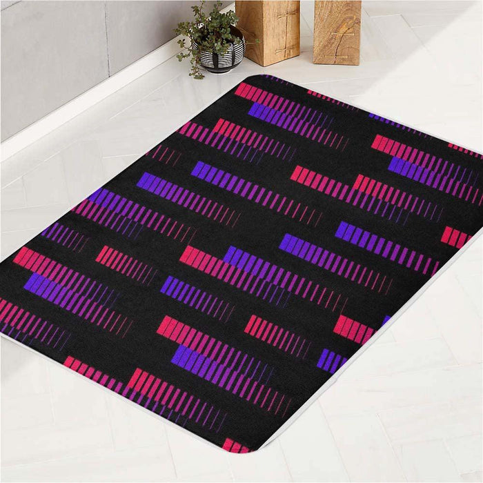 repetition vaporwave square bath rugs