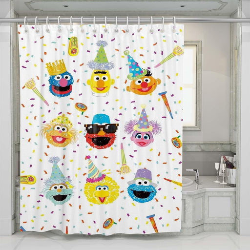 sesame street character shower curtains