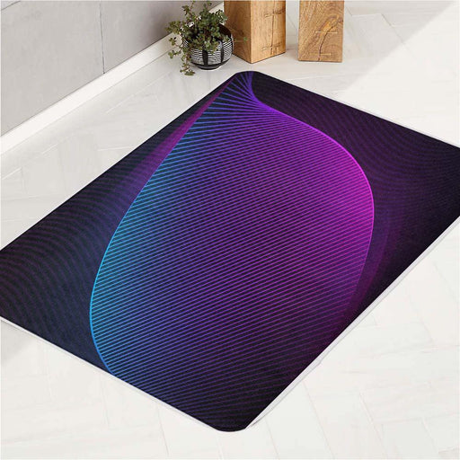 retro pattern neon light bath rugs