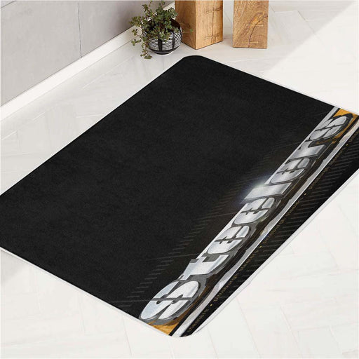 real steelers pittsburgh arena line bath rugs