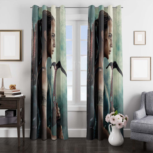 reborn of tomb raider with new lara croft window Curtain