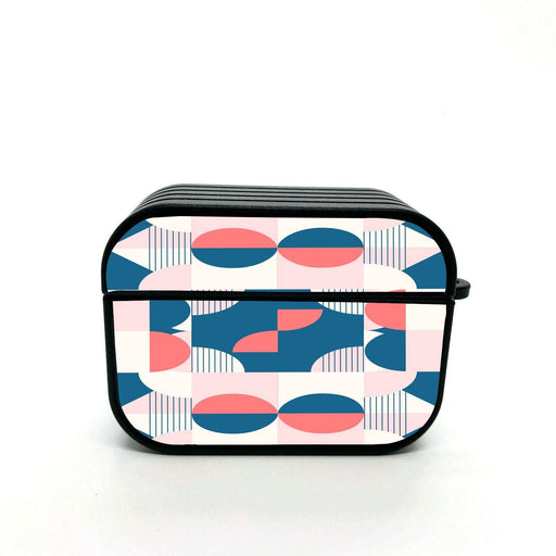 retro red and blue pattern airpods case