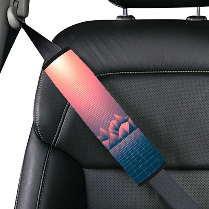 retro vaporwave landscape sunset Car seat belt cover