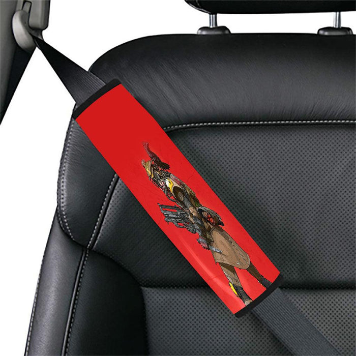 red crown and bloodhound Car seat belt cover - Grovycase