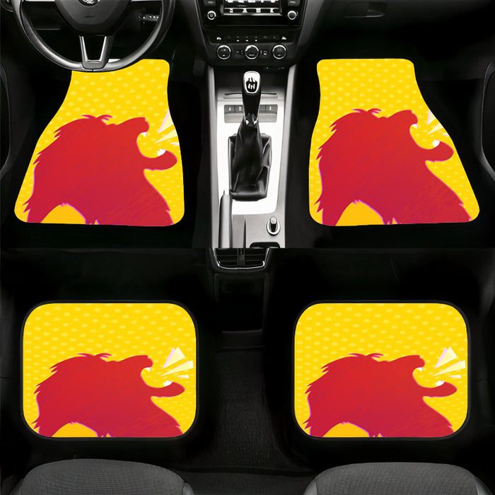 roar the lion king silhouette Car floor mats Universal fit