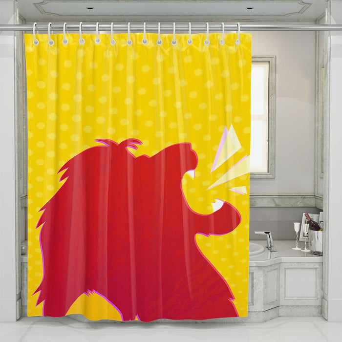 roar the lion king silhouette shower curtains