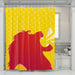 roar the lion king silhouette shower curtains