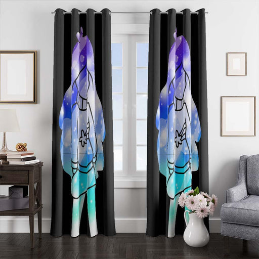 silhouette mabel gravity falls window curtains