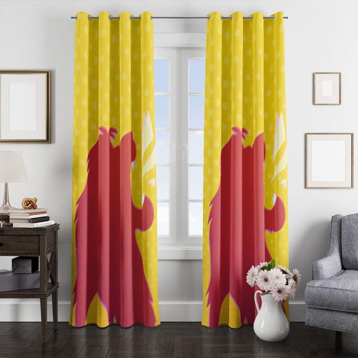 roar the lion king silhouette window Curtain