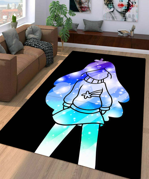 silhouette mabel gravity falls Living room carpet rugs