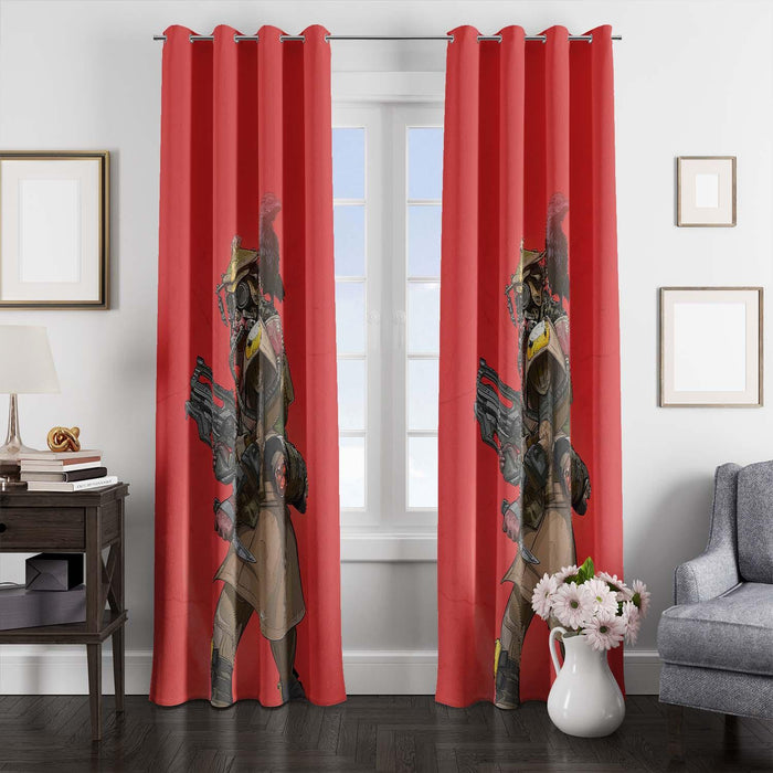 red crown and bloodhound window Curtain