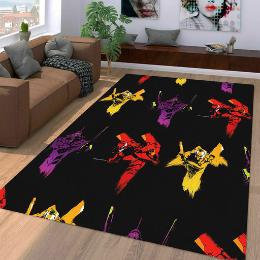 robot from neon genesis evangelion Living room carpet rugs