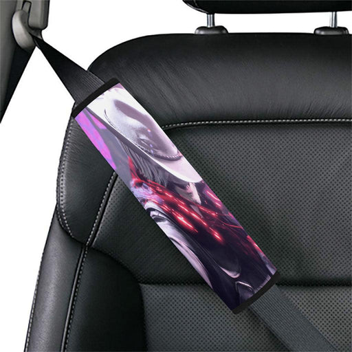 silhouette of wolf Car seat belt cover