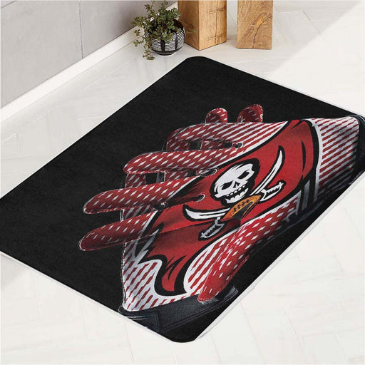 red glove of tampa bay buccaneers bath rugs