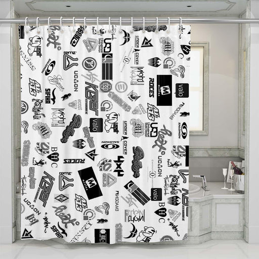 skateboard brand shower curtains