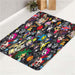 rock music and punk chibi bath rugs