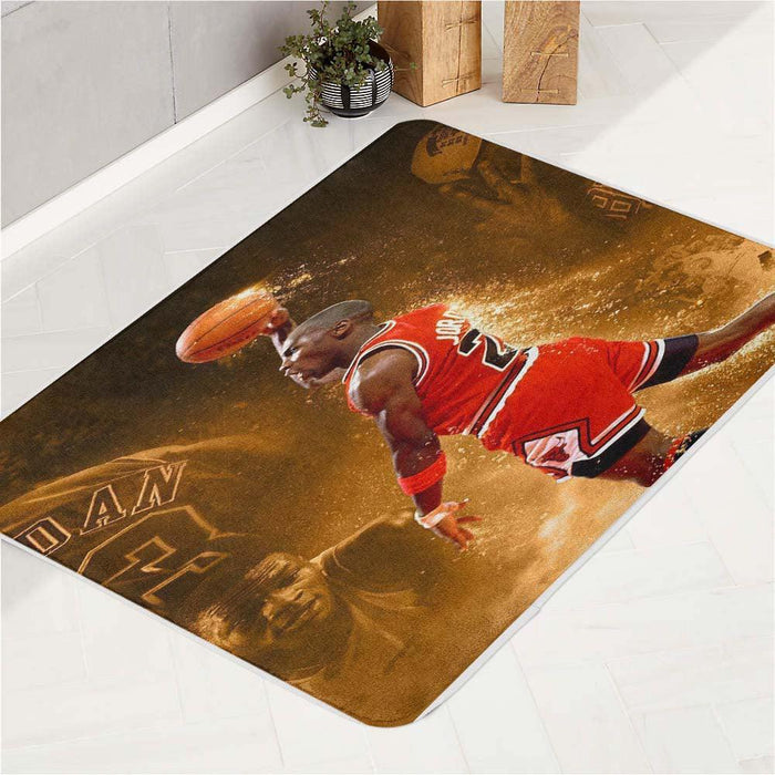 Red jersey nba player bath rugs