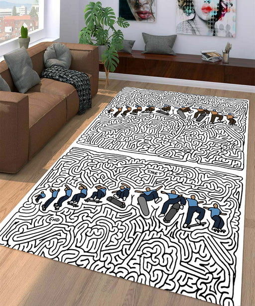 skateboarding start Living room carpet rugs