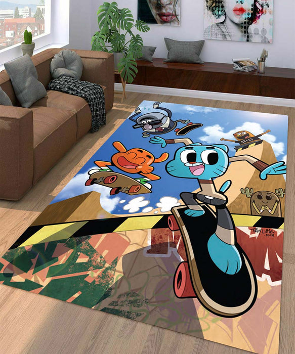 skateboarding the amazing world of gumball Living room carpet rugs