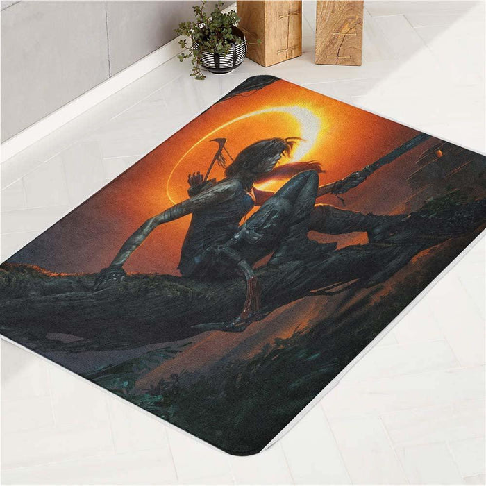 red moon lara croft still survive tomb raider bath rugs