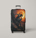 red moon lara croft still survive tomb raider Luggage Covers | Suitcase