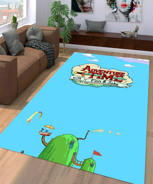 sky adventure time with finn and jake Living room carpet rugs