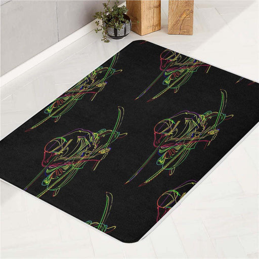 roronoa zoro neon light one piece bath rugs