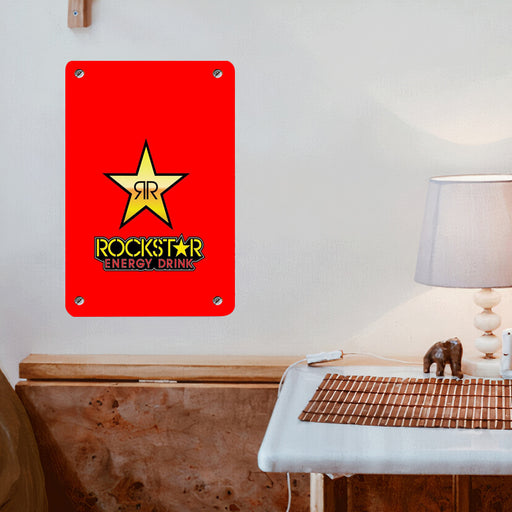 red rockstar energy drink Poster Metal print wall art