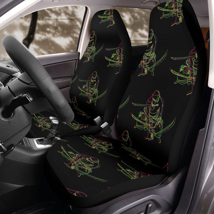 roronoa zoro neon light one piece Car Seat Covers