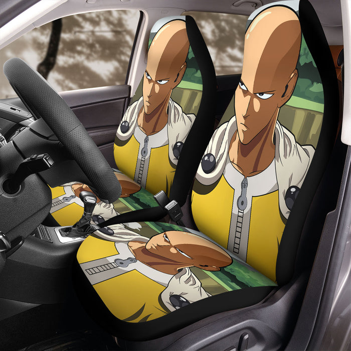 serious saitama bald sensei Car Seat Covers