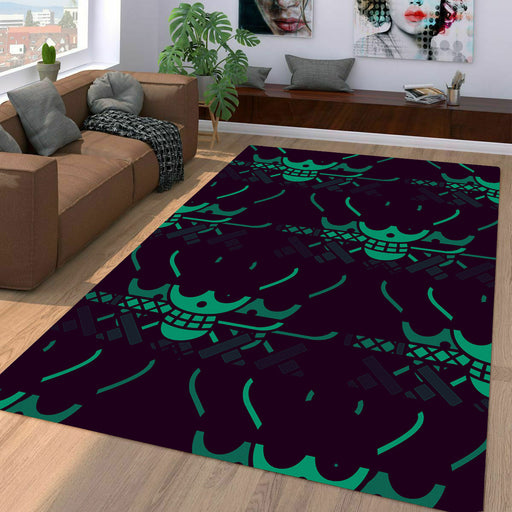 roronoa zoro one piece flag Living room carpet rugs