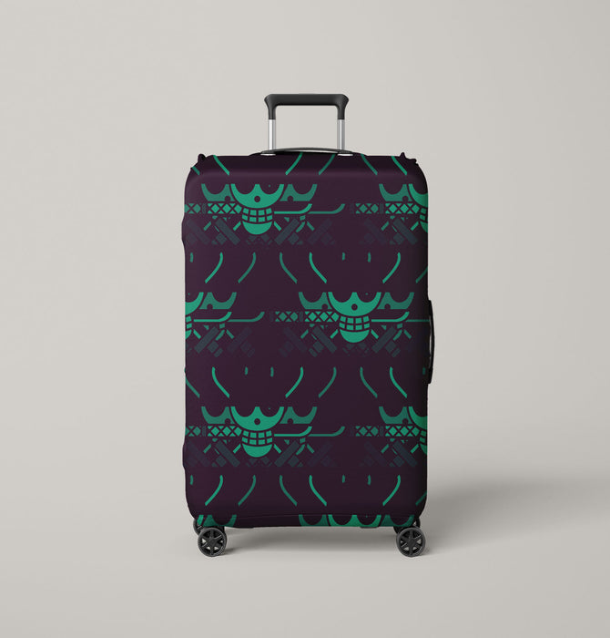 roronoa zoro one piece flag Luggage Cover | suitcase