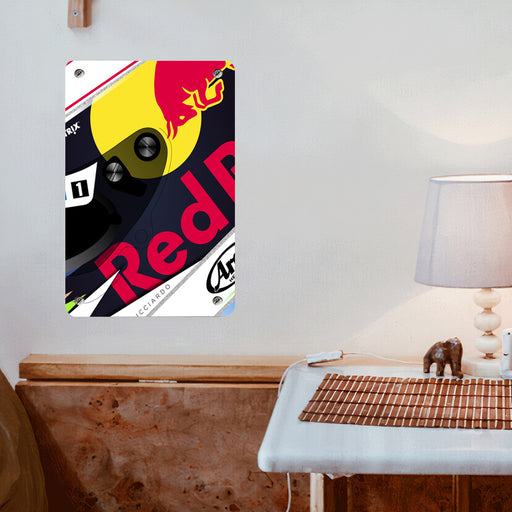 redbull helmet racing Poster Metal print wall art