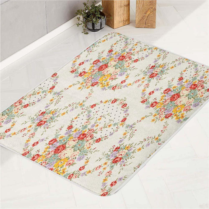 roses sunflower pattern floral bath rugs