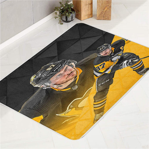 serious sidney crosby nhl bath rugs