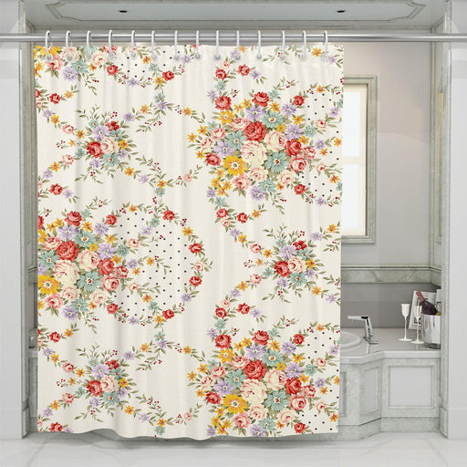 roses sunflower pattern floral shower curtains