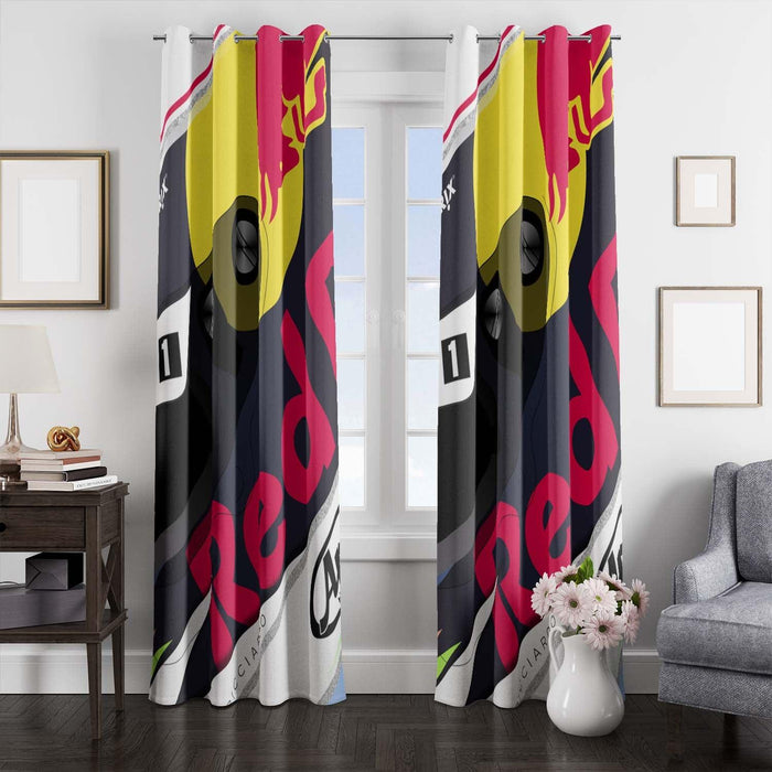 redbull helmet racing window Curtain