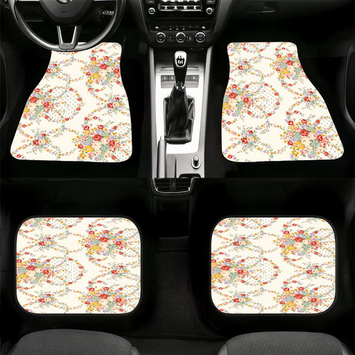 roses sunflower pattern floral Car floor mats Universal fit