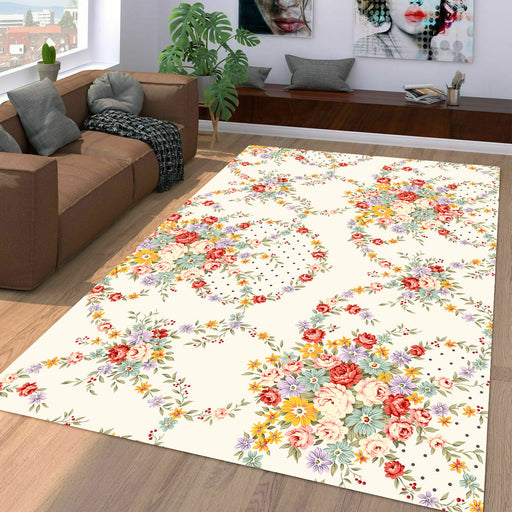 roses sunflower pattern floral Living room carpet rugs