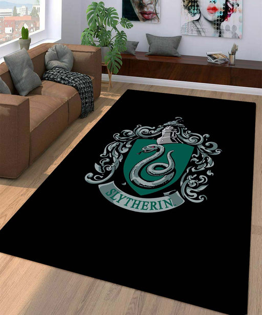 slytherin logo harry potter Living room carpet rugs