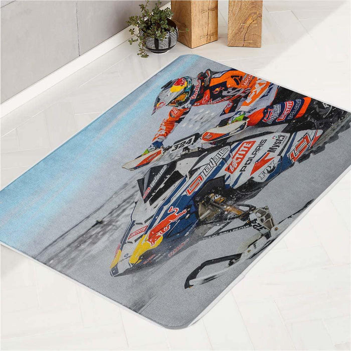 redbull racing snow competition bath rugs