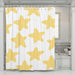 rounded golden stars shower curtains