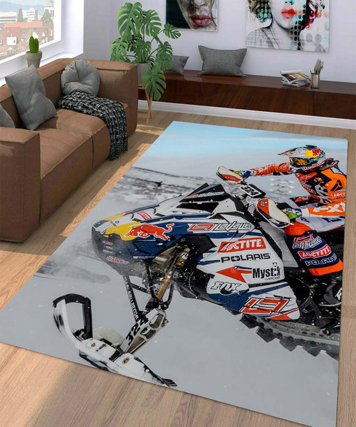 redbull racing snow competition Living room carpet rugs