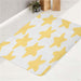 rounded golden stars bath rugs