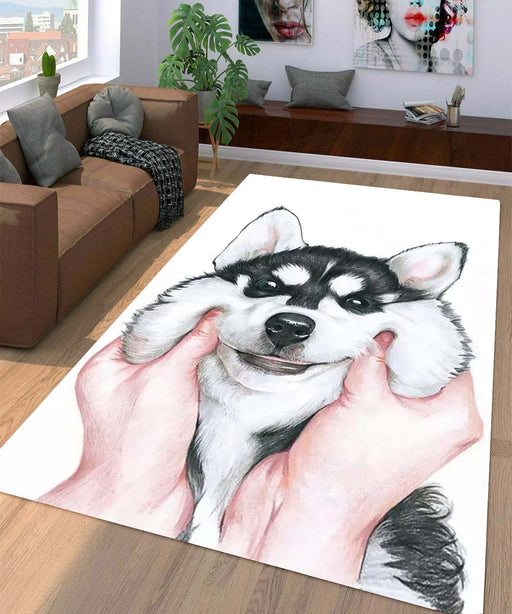 smile dog Living room carpet rugs