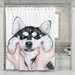 smile dog shower curtains