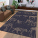 safari animals line art Living room carpet rugs